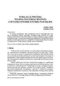 Symulacja procesu technologicznego montażu z ...