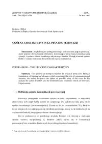 Ogólna charakterystyka procesu perswazji