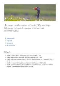 „Te słowa rzekła smętna pasterka.” Konstantego Ildefonsa ...