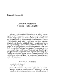 Fenomen duchowości w ujęciu psychologii głębi