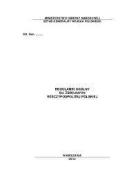 Regulamin Ogólny Sił Zbrojnych Rzeczypospolitej Polskiej