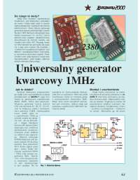 Uniwersalny generator kwarcowy 1MHz