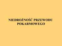 NIEDROŻNOŚĆ PRZEWODU POKARMOWEGO