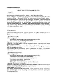 dr Małgorzata Sokołowicz JĘZYK FRANCUSKI, EGZAMIN B2 ...