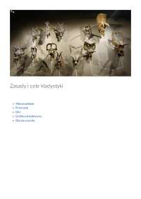 Zasady i cele kladystyki