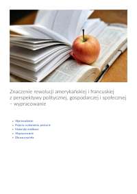 Znaczenie rewolucji amerykańskiej i francuskiej z ...