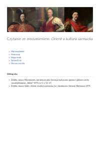 Czytanie ze zrozumieniem: Orient a kultura sarmacka