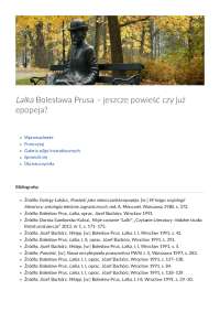 Lalka Bolesława Prusa – jeszcze powieść czy już epopeja?