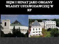 Sejm i Senat jako organy władzy ustawodawczej w RP
