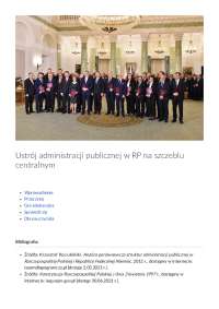 Ustrój administracji publicznej w RP na szczeblu centralnym