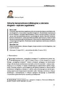 Odruchy bezwarunkowe (refleksyjne) a zdarzenia drogowe