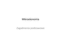Podstawy Mikroekonomii: Podaż, Popyt i Cena