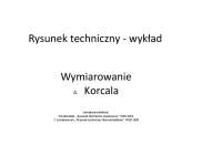 Wymiarowanie w Rysunku Technicznym - Wykład