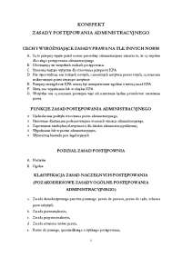KONSPEKT ZASADY POSTĘPOWANIA ADMINISTRACYJNEGO