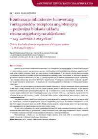 Kombinacja inhibitorów konwertazy i antagonistów receptora ...