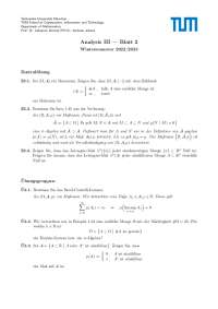 Blatt 2 Aufgaben Maßtheorie