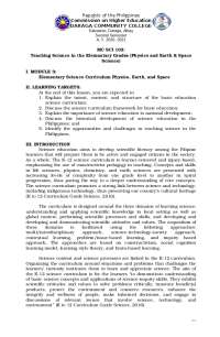 Teaching Science in Elementary Grade