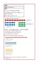 To find factor pairs. WILF