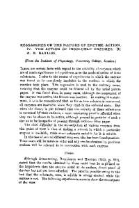 IV. THE ACTION OF INSOLUBLE ENZYMES. BY