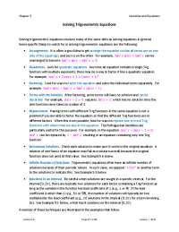 Solving Trigonometric Equations | MaThCliX