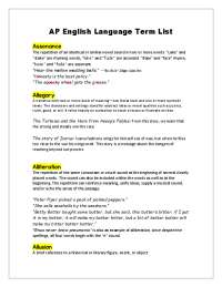 AP English Literature Term List