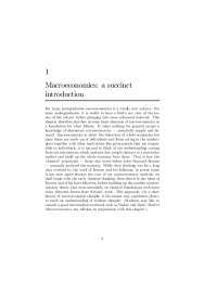 1 Macroeconomics: a succinct introduction