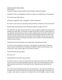 Interview with Mrs. Flourine Brown