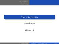 The t-distribution