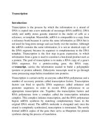 Transcription Introduction