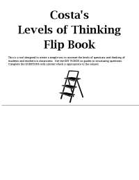 Costa's Levels of Thinking Flip Book