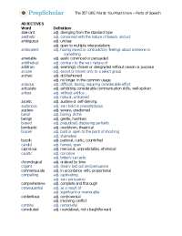 GRE Words You Must Know – Parts of Speech ADJECTIVES