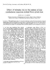 Effects of stimulus site on the pattern of skin conductance ...