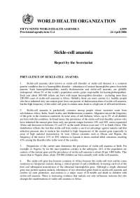 WORLD HEALTH ORGANIZATION Sickle-cell anaemia