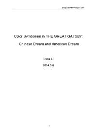 Color Symbolism in THE GREAT GATSBY: Chinese Dream ...