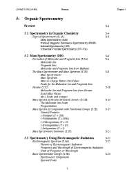 5: Organic Spectrometry