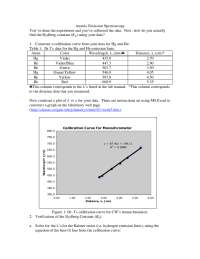 Atomic Emission Spectroscopy You've done the experiment ...