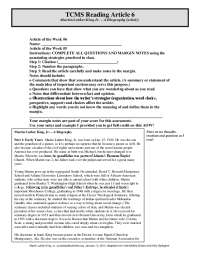 TCMS Reading Article 6