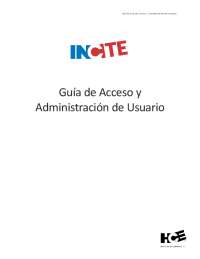 INCITE Guía de Acceso y Administración de Usuario
