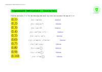 Trigonometric Differentiation — Exercise Set I.