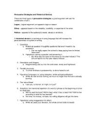 Persuasive Strategies and Rhetorical Devices