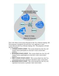 This is the Water Conservation Program for the City of Bonner ...