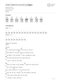 Hotel California chords by Eagles