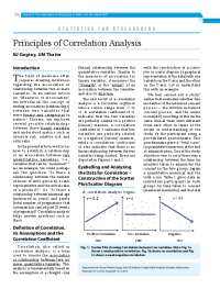 Principles of Correlation Analysis