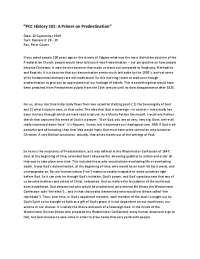 “PCC History 101: A Primer on Predestination”