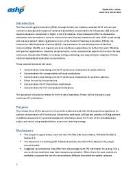 Standardized Concentrations: Adult Continuous IV Infusions ...