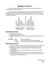 101 Decimals—Explanation