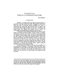 Live and Let Live: Healthcare is a Fundamental Human Right