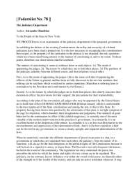 | Federalist No. 78 ||