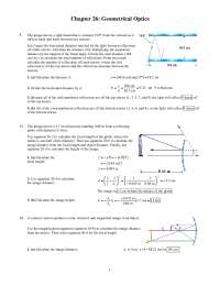 Chapter 26: Geometrical Optics