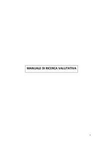 Riassunto manuale di ricerca valutativa Bezzi C.